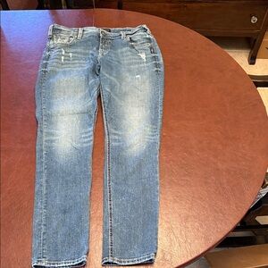 Silver Girlfriend Jeans Light Blue Denim
